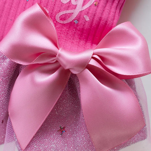 Fitwarm It's My Birthday Dog Dress, Dog Birthday Dress with Bowknot, Dog Clothes for Small Dog Girl, Funny Dog Clothes, Pet Cat Outfit, Pink, Larg...