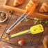 2PCS Kitchen Tongs, OHOLA Heat Resistant Silicone Tongs for Cooking, Extra Wide Silicone Tips, Pull Lock, 9 and 12 inch (Orange + Yellow)...