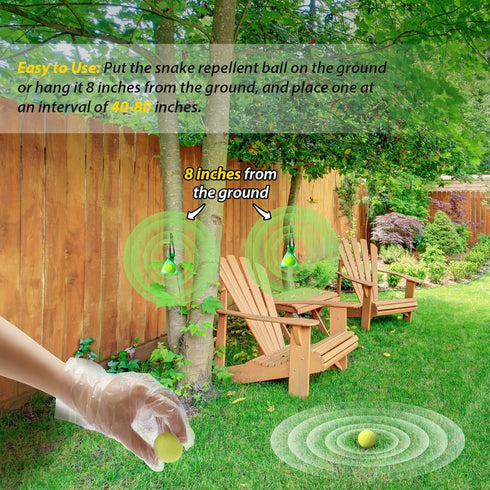 Snake Repellent for Yard Powerful 10 Pack Pet Safe Snake Away Repellent for Outdoors Camping Natural Snake Be Gone Repellent Balls to Keep Snakes ...