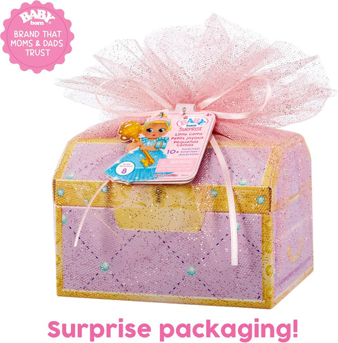 Baby Born Surprise Small Dolls Series 8 - Unwrap Surprise Collectible Baby Doll with 3 Water Surprises, Gemstone-Themed Dress, Color Change Diaper...