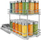 LYNK PROFESSIONAL® Pull Out Spice Rack Organizer for Inside Kitchen Cabinets - 6-1/4 inch Wide - Slide Out Drawer – Chrome Sliding Spice Cabinet O...