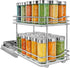 LYNK PROFESSIONAL® Pull Out Spice Rack Organizer for Inside Kitchen Cabinets - 6-1/4 inch Wide - Slide Out Drawer – Chrome Sliding Spice Cabinet O...