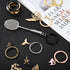 Ripeng 250 Pieces Flat Split Key Chain Rings Bulk 7 Colors Keychain Rings and 6 Colors Open Jump Loop, 25 Mm, 7 mm...