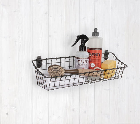 Spectrum Diversified Vintage Cabinet & Wall Mount Basket, Medium, Industrial Gray...