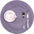 SHACOS Round Placemats Set of 4 Round Table Placemats Braided Cotton Place Mats 15 inch for Kitchen Dining Table Holiday Party (Light Purple, 4)...