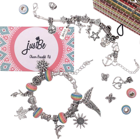 justBe Charm Bracelet Making Kit DIY Craft Jewelry Gift Set for Kids Girls Teens...