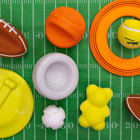 Nylabone Power Play Tennis Teddy Gripz Bear Dog Toy Teddy Medium (1 Count)...