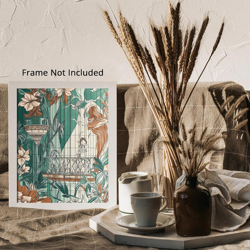 Posterizer 1 pcs-whimsical magical delicate enchanting forest scene 2-Fantasy & Fiction Art-Kids Room Art-Decor for nursery toddlers kids room- un...