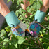 Wells Lamont Women's Botanical Print Leather Palm Pruning, Gardening Gloves, Medium (4183M)...