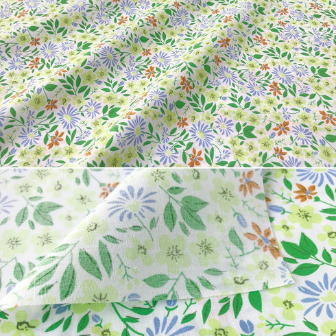 8pcs 18 x 22inches (46x56cm) Floral Cotton Fabric Small Flower Pattern Pre-Cut Quilt Squares Fat Quarters Fabric Bundles for Sewing and Quilting...