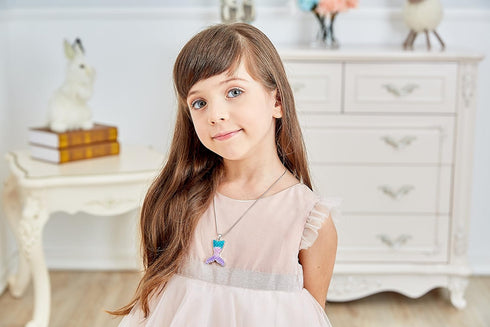 Mermaid Tail Teen Girls Pendant Necklace...