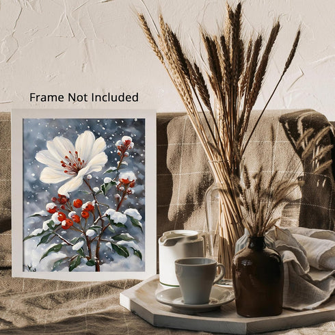Posterizer 1 pcs-dainty flowers in nature -oil painting style-9-Floral & Botanical Art-Landscape & Nature Art-Living Room Bedroom Decor- unframed ...