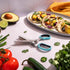 Jenaluca Herb Scissors with 5 Blades and Safety Cover - Cut, Chop & Mince Fresh Herbs & Leafy Greens - Stainless Steel Kitchen Shears with Cleanin...