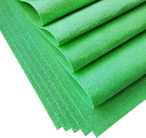 Jtnohx Glitter Felt Fabric, 10pcs Glitter Felt Sheets for Crafts, 8 x12 inches Felt Square Glitter for Party Holiday Greeting Festival Projects (L...