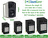 Two Small Heavy Weight 600D Waterproof Outdoor Speaker Covers for C-Bracket Mounted Outdoor Speakers - Fits Yamaha NS-AW194, Polk Atrium 4...