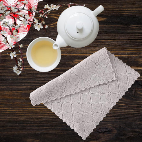 12 Pack Kitchen Dish Cloths (10x10? Gray) Coral Fleece Microfiber Towels, Ultra Soft Absorbent Kitchen Cleaning Towels, Nonstick Oil, Lint-Free, F...