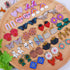 Puocaon 70s Heart Clay Cutters - 7 Pcs 3D Print Clay Cutters for Earrings, Arch Frame Sunflower Polymer Clay Cutters for Jewelry Making, Guitar Di...