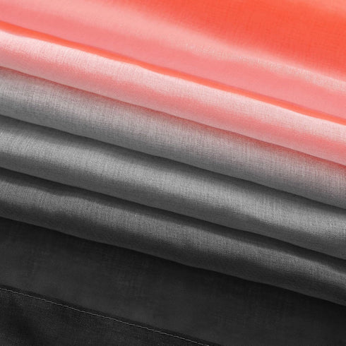 Mrs.Naturall Red and Black Curtains 63 Inch Length for Bedroom Decor Set of 1 Single Sheer Panel Elegant Ombre Modern Red Black Curtains for Livin...