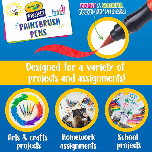 Crayola Washable No Drip Paint Brush Pens, Paint Set for Kids, 5 ct...