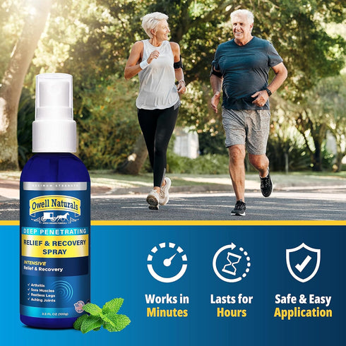 Amish Origins Deep Penetrating Pain Relief Liquid Spray - Fast-Acting, Natural Relief for Muscle Aches, Joint Pain, and Stiffness - 3.5 oz Spray B...