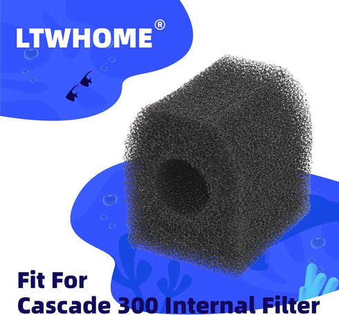 LTWHOME Bio Sponge Fit for Penn Plax Cascade 300 Internal Filter Replacement Cartridges(Pack of 6)...