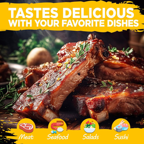 Wasabi-O Hot & Spicy Wasabi Sauce - Real Japanese Sauce - Vegan, Gluten-Free & Organic Wasabi - Mild Heat for Sushi, Seafood, Steak, Dipping - 1 X...