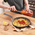 Tovolo Apricot Flex-Core All-Silicone Long-Handled Jar Scraper Spatula, Angled Turner Head, Kitchen Tool With Flat Back & Curved Front for Scoopin...