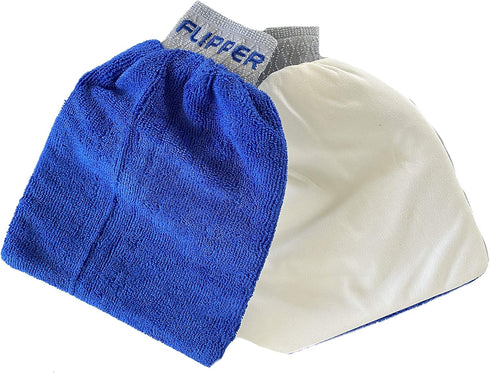 Flipper FLIP-MITT 2 in 1 Dual-Sided Terry Cloth and Microfiber All-Purpose Cleaning Mitt - 2 Pack...