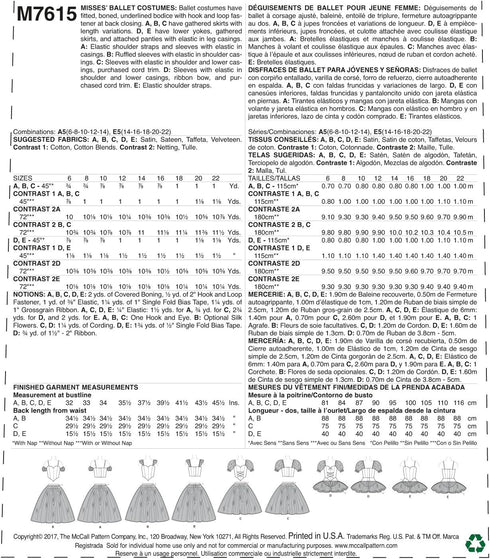 McCall's Patterns Ballerina Costume Sewing Pattern for Women, Sizes 14-22...