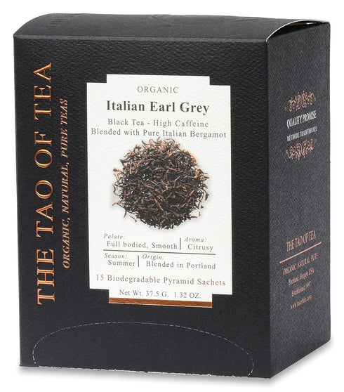The Tao of Tea, Italian Earl Grey, Pyramid Sachets, 15 Sachet Box...