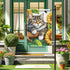 Adorable Cat and Sunflower Garden Flag Welcome Yard Flag Burlap Double Side 12x18 Outdoor Farmhouse Decor Cute Garden Flag for Outside...