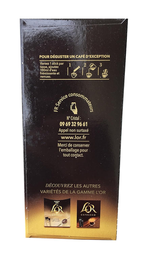 L'Or Instant Coffee Sticks from France Large 80 Stick Pack...