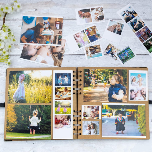 Bstorify Scrapbook Album 60 Pages (8 x 8 Inch) Brown Thick 200gsm Kraft Paper, Photo Album Scrapbook, Memory Book - Ideal for Your Scrapbooking Al...