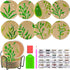8 Pcs Leaves Diamond Painting Coasters Kit,Acrylic Diamond Art Coasters with Holder,DIY Green Leave Diamond Painting Coasters for Adults Beginners...