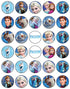 30 x Edible Cupcake Toppers – Winter Princess Party Collection of Edible Cake Decorations | Uncut Edible Prints on Wafer Sheet...