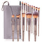 HEYMKGO Makeup Brushes 15PCS Champagne Gold Professional Makeup Brush Set Foundation Brush Blending Powder Blush Concealer Eye Make Up Brush with ...