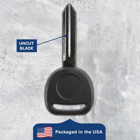KeylessOption Uncut Blank Ignition Car Key Blade Master Keyblank Plastic Head for B102, B102-P...