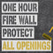 4pcs Fire Wall Stencils, 6 Inch Height Letter Fire Barrier Stencil Fire Wall Protect All Openings Fire Rated Wall Stencils Fire Stencils for Paint...