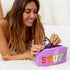 Fablinks Pink Nylon Cosmetic Bag with Chenille Letter Patches...