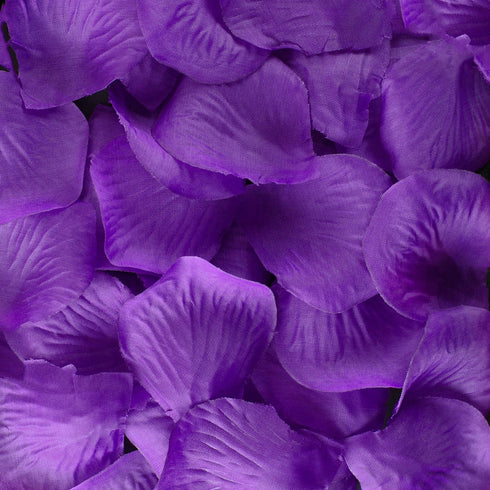 Super Z Outlet Silk Fabric Flower Mini Rose Petals for Weddings (1000 Pieces) (Purple)...
