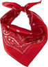 Vibrant Red Premium Bandana - 20" x 20" (Pack of 12) - Soft Polyester Fabric - Ideal For Fashion, Outdoor Activities & DIY...