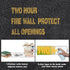 4pcs Fire Wall Stencils, Reusable Fire Barrier Stencils Two Hour FIRE Wall Protect All Openings Paint Rated Stencils Warning Sign Stencils for Con...