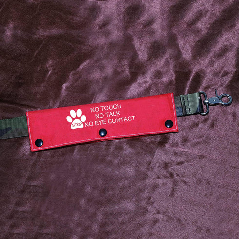 Funny Dog Leash Sleeve No Touch No Talk No Eye Contact Dog Leash Wrap Wrap Alert Hanging ID Patch Tag Pet Birthday Gift?Eye Contact-Sleeve?...