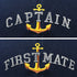 Matching Captain and First Mate Hat Set Embroidered Ball Cap...