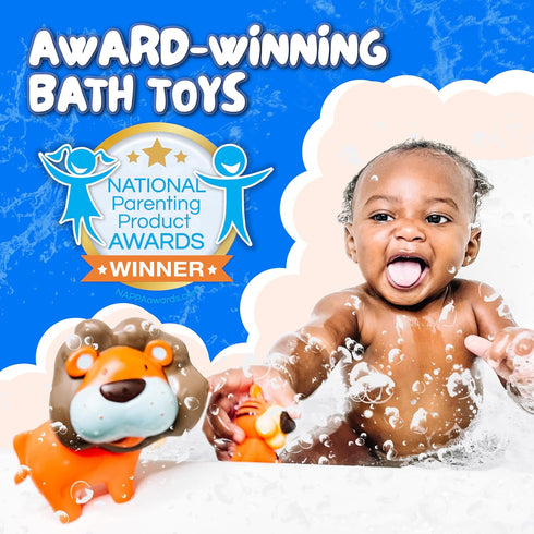 Mold Free Bath Toys for Babies and Toddlers, Animal No Hole Bath Toys, No Mold for Tub,Beach,Pool, BPA-Free, Dishwasher-Safe, Infant Bath Toys No ...
