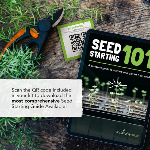 Sustainable Sprout 15 Heirloom Culinary Herb Seeds Variety Pack: Basil,Cilantro, Parsley, Chives,Thyme, Oregano, Dill,Rosemary, Arugula,Tarragon, ...