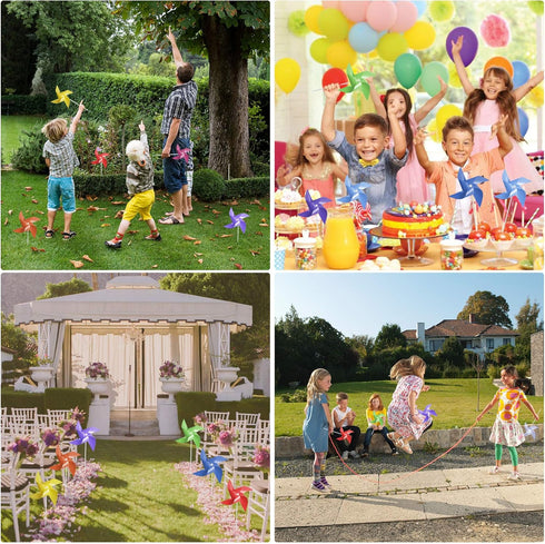50 Pcs Pinwheels, Wind Spinners and Party Favors Gifts for Kids, Outdoor Decorational Pinwheels for Yard and Garden (Dark Blue)...