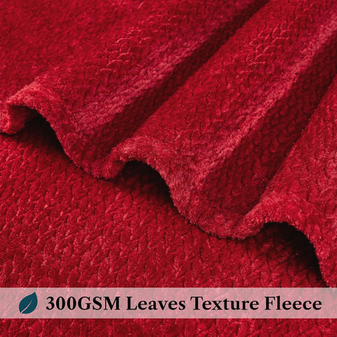 PAVILIA Soft Fleece Burgundy Dark Red Throw Blanket for Couch, Lightweight Plush Warm Blankets for Bed, Fuzzy Cozy Flannel Blanket Throw for Sofa,...