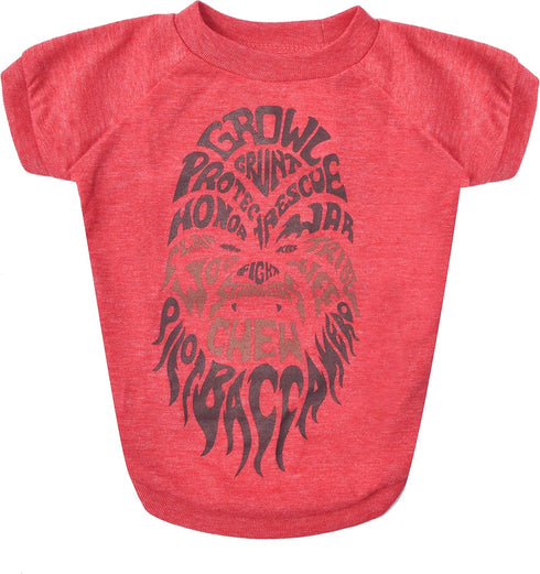 Star Wars for Pets Red Chewbacca Growl Dog Tee | Dog Shirt for Large Dogs | Size X-Large | Soft, Cute, and Comfortable Dog Clothing and Apparel, C...