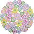 Easte Egg Placemat 14" Set of 4 Cutwork Embroidered Spring Flowery Floral Eggs Dresser Scarf for Home Kitchen Dining Spring Holiday Tabletop Decor...